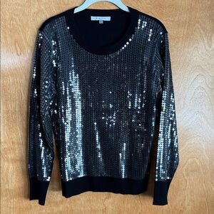 Sioni Milano Black Sequin Sweater